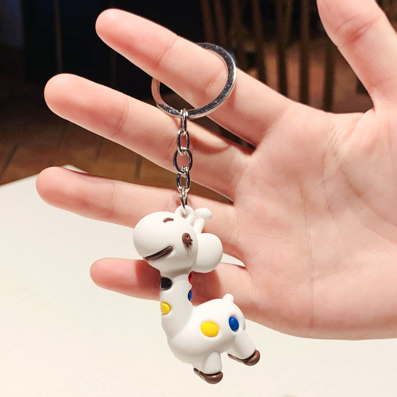 Wholesale Cartoon Cute Giraffe Silicone Keychain